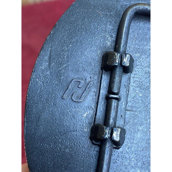 Vtg Cabover Semi Truck Trucker ReNEWed Company Logo Brass Belt Buckle Brand RJ - Picture 3 of 8